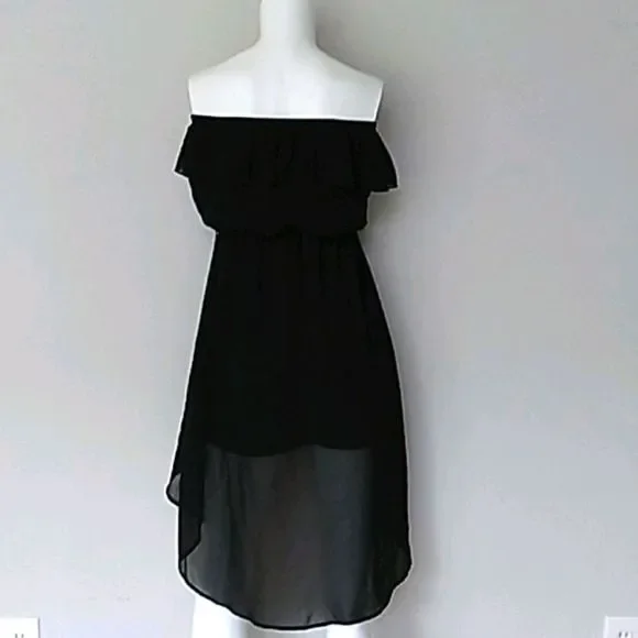 Pearl Black Strapless Dress. Size Small - Picture 5 of 8